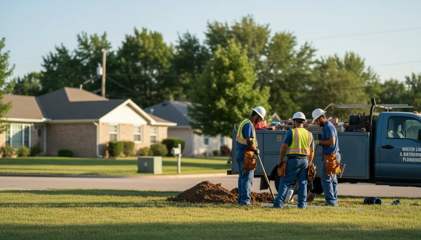 Residential water line and bathroom plumbing service in Black, AL